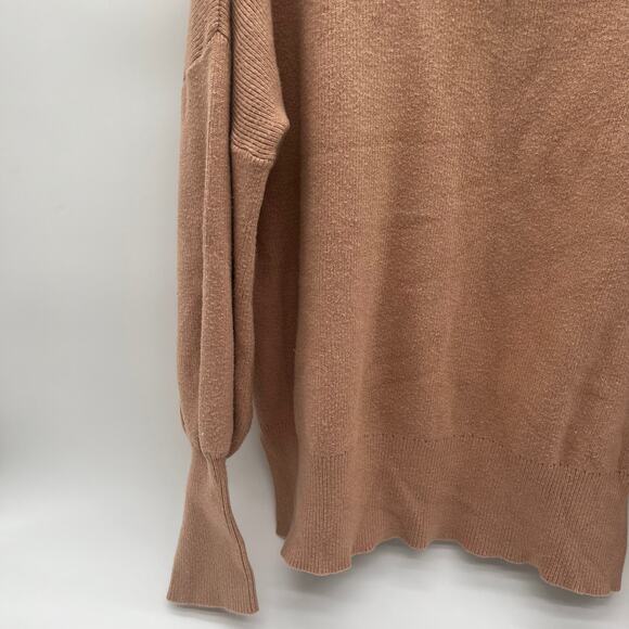 Quarter Zip Collared Sweater, Beige, XL, Unisex - Picture 3 of 5